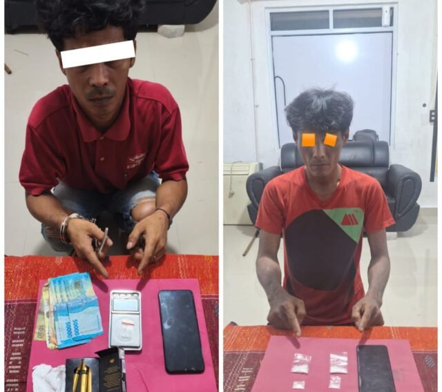 Polsek Mandau Tangkap Dua Pengedar Sabu di Lokasi Berbeda, Satu Masuk DPO
