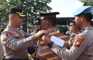 Kapolres Bengkalis Pimpin Kenal Pamit Pejabat Utama dan Kapolsek Mandau