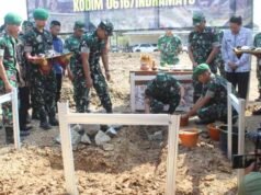 Perkuat Keamanan Wilayah, Pembangunan Koramil 1618 Cikedung Indramayu Resmi Dimulai