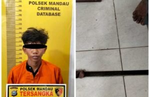 Anak Ancam Ayah Pakai Samurai di Air Jamban Mandau, Pelaku Diamankan Polsek Mandau