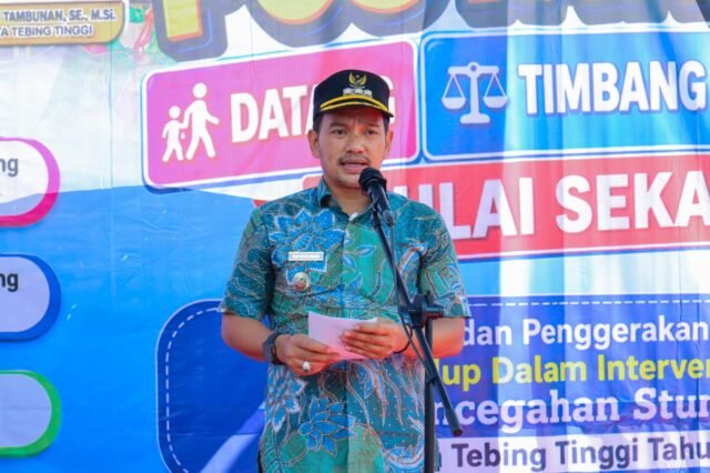 BUKA KAMPANYE GERMAS DALAM ISPS 2026, WALI KOTA TEBING TINGGI APRESIASI PENURUNAN STUNTING