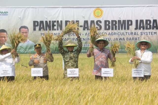 Dandim 0616 Indramayu Hadiri Panen Perdana PM-AAS di Terisi