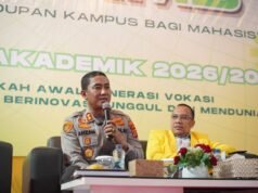 Kapolres Lhokseumawe Bekali Mahasiswa Baru Wawasan Kebangsaan dan Bela Negara