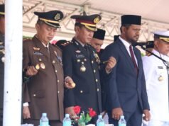 Kapolres Lhokseumawe Hadiri Upacara HUT ke-81 Kemerdekaan RI di Lapangan Hiraq