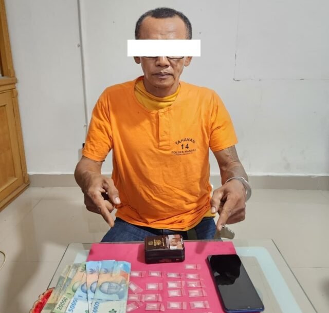 Polsek Mandau Amankan 21 Paket Sabu di Air Jamban, Satu Pria Diamankan