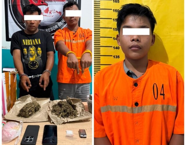 Satresnarkoba Polres Bengkalis Amankan 3 Orang, Sita Sabu dan 391 Gram Ganja di Kandis