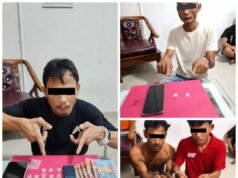 Opsnal Polsek Mandau Ringkus 4 Pengedar Sabu di Simpang Puncak, 36 Paket Sabu Disita