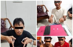Opsnal Polsek Mandau Ringkus 4 Pengedar Sabu di Simpang Puncak, 36 Paket Sabu Disita