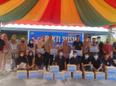 Peringati HUT ke-75 Humas Polri, Polres Bengkalis Salurkan 100 Paket Sembako ke Panti Asuhan Dayang Derma